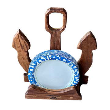 Battleship New Jersey BB-62 Modern Teak Anchor Plate Holder - 0