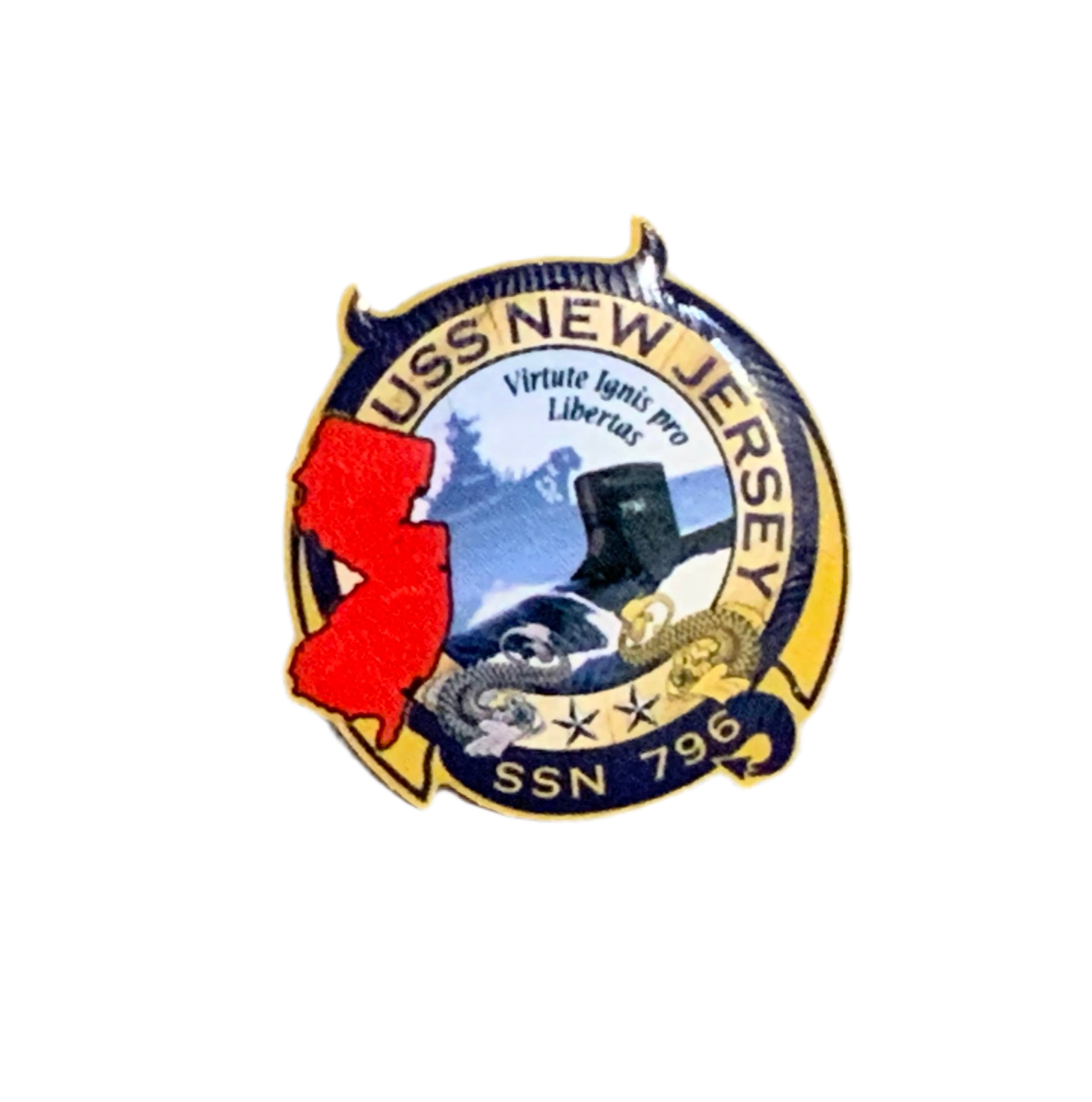 USS New Jersey SSN796 Pin | Battleship New Jersey