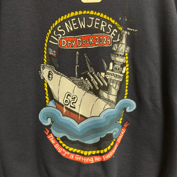 Battleship Dry Dock Logo Sweatshirt (Exclusive Animated Ship Art) - 0