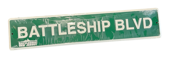 Battleship NJ Blvd. Street Sign
