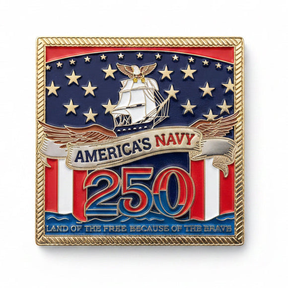 Limited Edition 250th Anniversary Battleship New Jersey Challenge Coin – Numbered Collector’s Edition