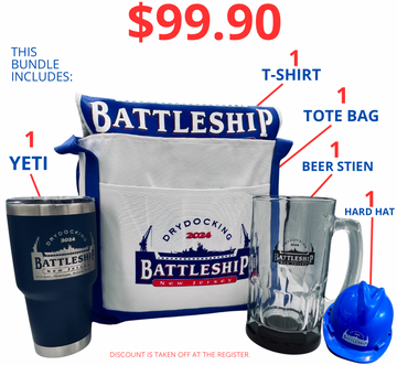 Dry Dock Bundle: YETI, Hard Hat, Beer Stein, T-Shirt & Tote Bag - $99.90
