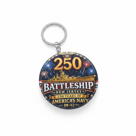 250 Battleship New Jersey Key Chain