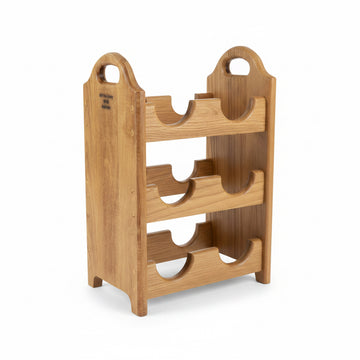 USS New Jersey BB-62 Teak Wine Rack  – 6 Bottle Display