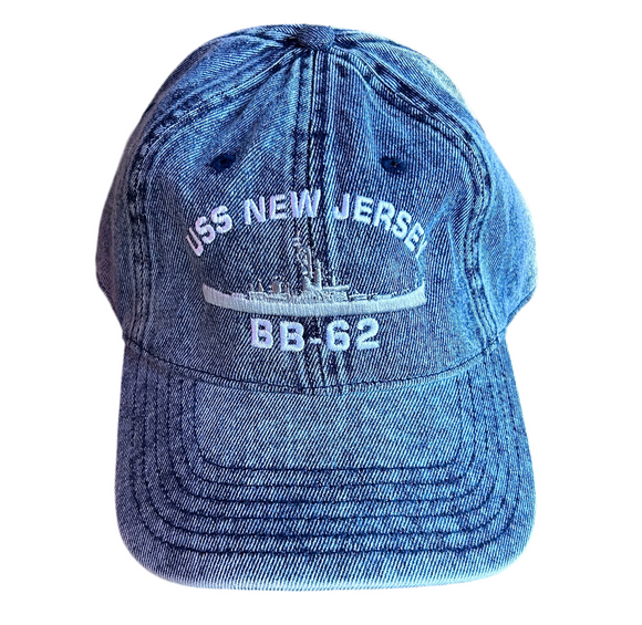 USS New Jersey BB-62 – Denim Dad Cap