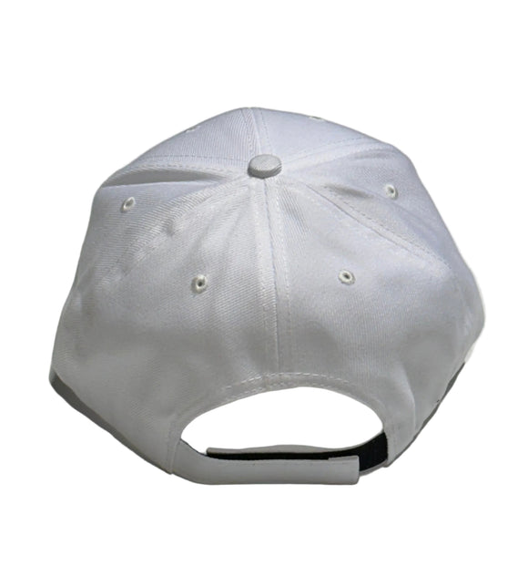 USS New Jersey BB62 Logo Hat with ship (White & Blue)