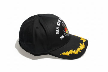 USS New Jersey Firepower for Freedom Hat - Black / White w/ Captain Scramble - 0