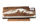 WW II Teak Sculpture ( 2.4ft ) Carved Battleship Silhouette-25