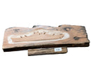 WW II Teak Sculpture ( 2.4ft ) Carved Battleship Silhouette-3