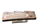 WW II Teak Sculpture ( 2.4ft ) Carved Battleship Silhouette-23