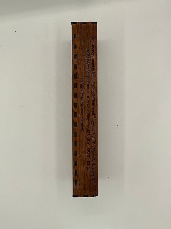 Battleship New Jersey BB-62 Modern Teak: Cribbage Game