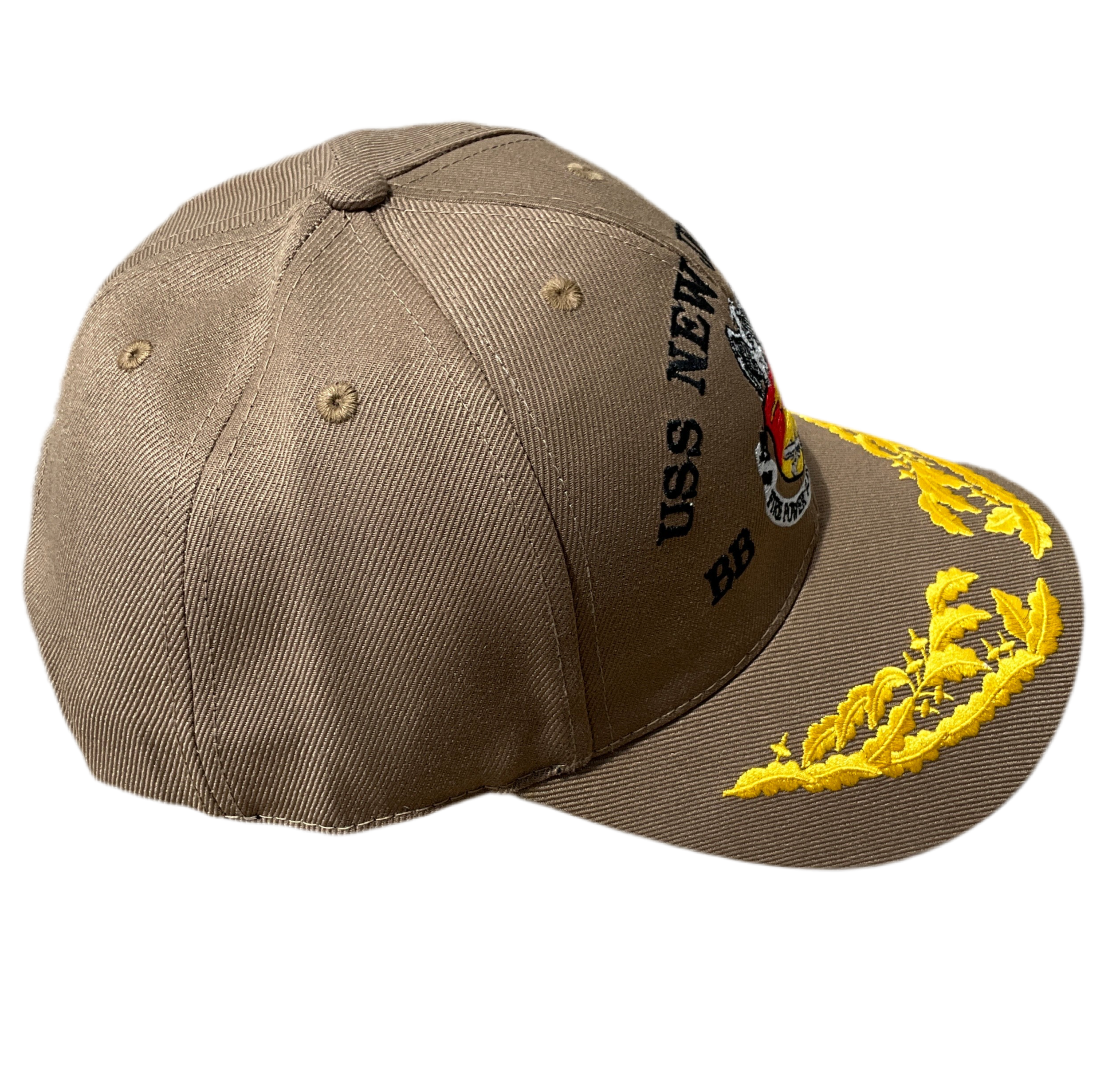 USS New Jersey Firepower for Freedom - Coyote Brown Cap (w/ Double Scrambled Eggs) - 0