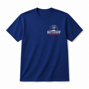 Battleship New Jersey 250 Unisex T-Shirt (Royal Blue) - 0