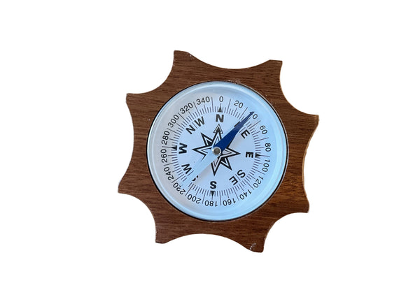 Battleship New Jersey Teak Compass