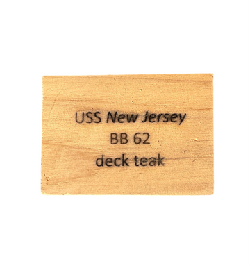 Battleship New Jersey BB-62 Modern Teak Magnet