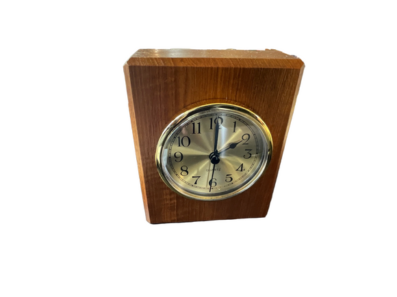 USS New Jersey (BB-62) Handcrafted 7x5 Teak Clock