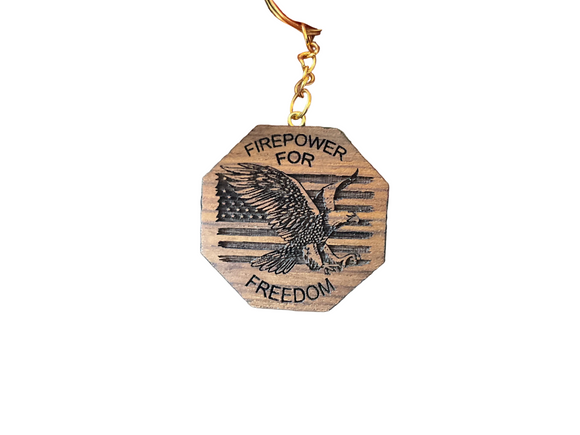 Authentic Battleship New Jersey Teak Fire Power for Freedom Key Chain (Cert. of Authenticity) (Copy)