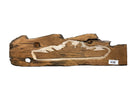 WW II Teak Sculpture ( 2.4ft ) Carved Battleship Silhouette-13