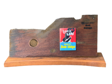 USS New Jersey WW II Teak with Loose Lips Graphic (1.8 ft)