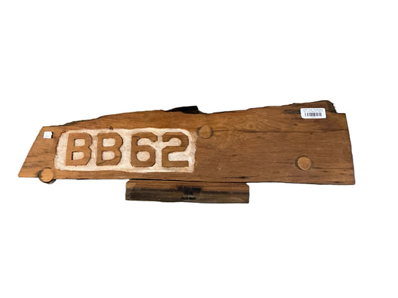 BB62 Teak Pyrography