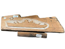 WW II Teak Sculpture ( 2.4ft ) Carved Battleship Silhouette-6