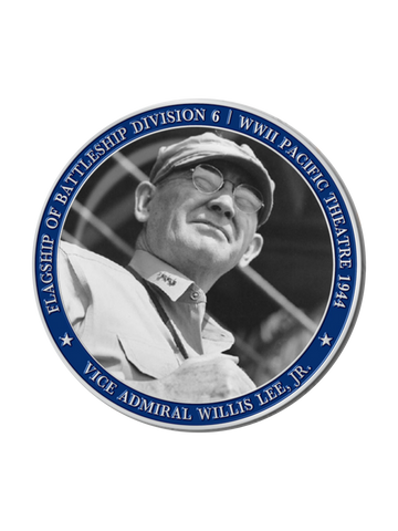 Vice Admiral Willis A. Lee Jr. Challenge Coin - Flagship of Battleship Division 6 | WWII Pacific Theatre 1944 (Limited Edition)