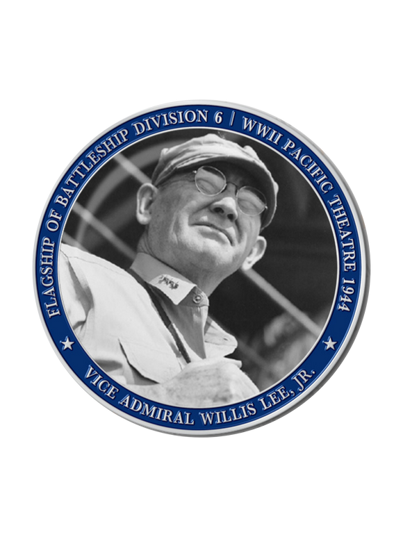 Vice Admiral Willis A. Lee Jr. Challenge Coin - Flagship of Battleship Division 6 | WWII Pacific Theatre 1944 (Limited Edition)