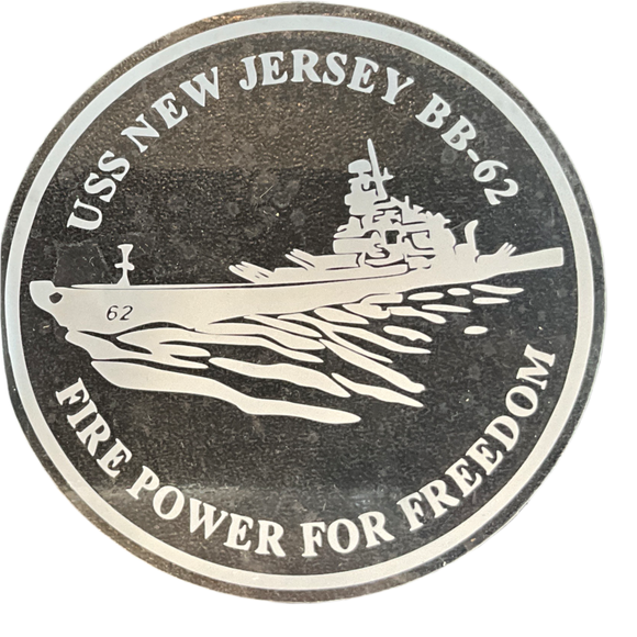 Battleship BB-62 Clear Window Decal