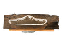 WW II Teak Sculpture ( 2.4ft ) Carved Battleship Silhouette-17
