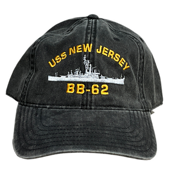 USS New Jersey BB-62 – Black Denim Dad Cap
