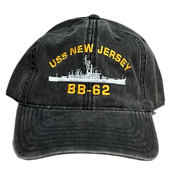 USS New Jersey BB-62 – Black Denim Dad Cap