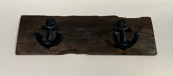 Battleship New Jersey BB-62 Modern Teak with Two Anchor Hooks