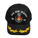 USS New Jersey Firepower for Freedom Hat - Black / White w/ Captain Scramble-1