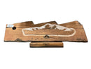 WW II Teak Sculpture ( 2.4ft ) Carved Battleship Silhouette-10