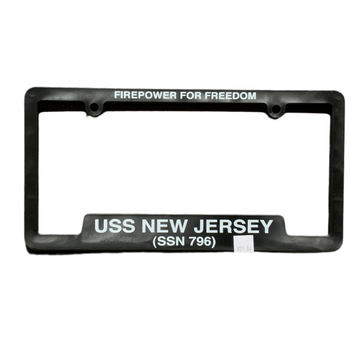Battleship New Jersey SSN796 Fire Power For Freedom License Plate Frame