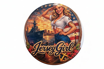 Jersey Girl BB-62 Magnet & Bottle Opener – Vintage Pin-Up Battleship Design