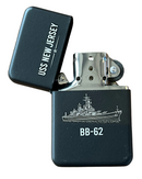 USS New Jersey BB-62 Matte Black Windproof Lighter – Limited Edition-3