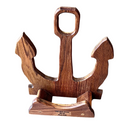Battleship New Jersey BB-62 Modern Teak Anchor Plate Holder-1