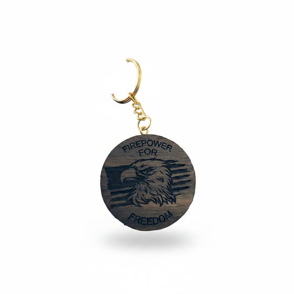 Authentic Battleship New Jersey Teak Fire Power for Freedom Key Chain (Cert. of Authenticity) (Copy 2) Circle (Copy)