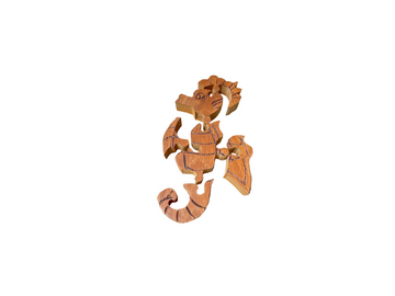 USS New Jersey Teak Seahorse Puzzle - 0