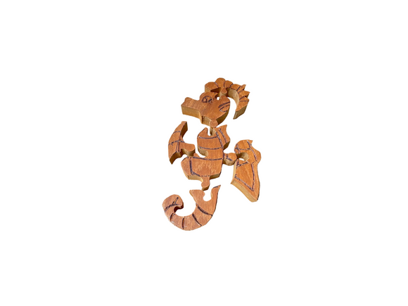 USS New Jersey Teak Seahorse Puzzle
