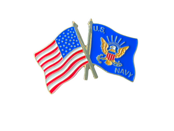 Navy/US Flag Pin