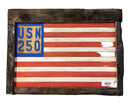 250 Anniversary Battleship New Jersey Authentic Teak Wood American Flag (USN)-2