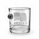 USS New Jersey (BB-62) Turrets Musket Ball Double-Etched Rocks Glass – America 250th Anniversary Edition-2