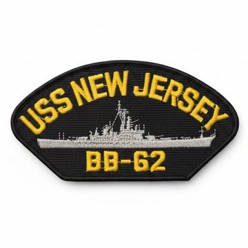 USS New Jersey BB-62 Embroidered Patch – Battleship Silhouette Military Patch