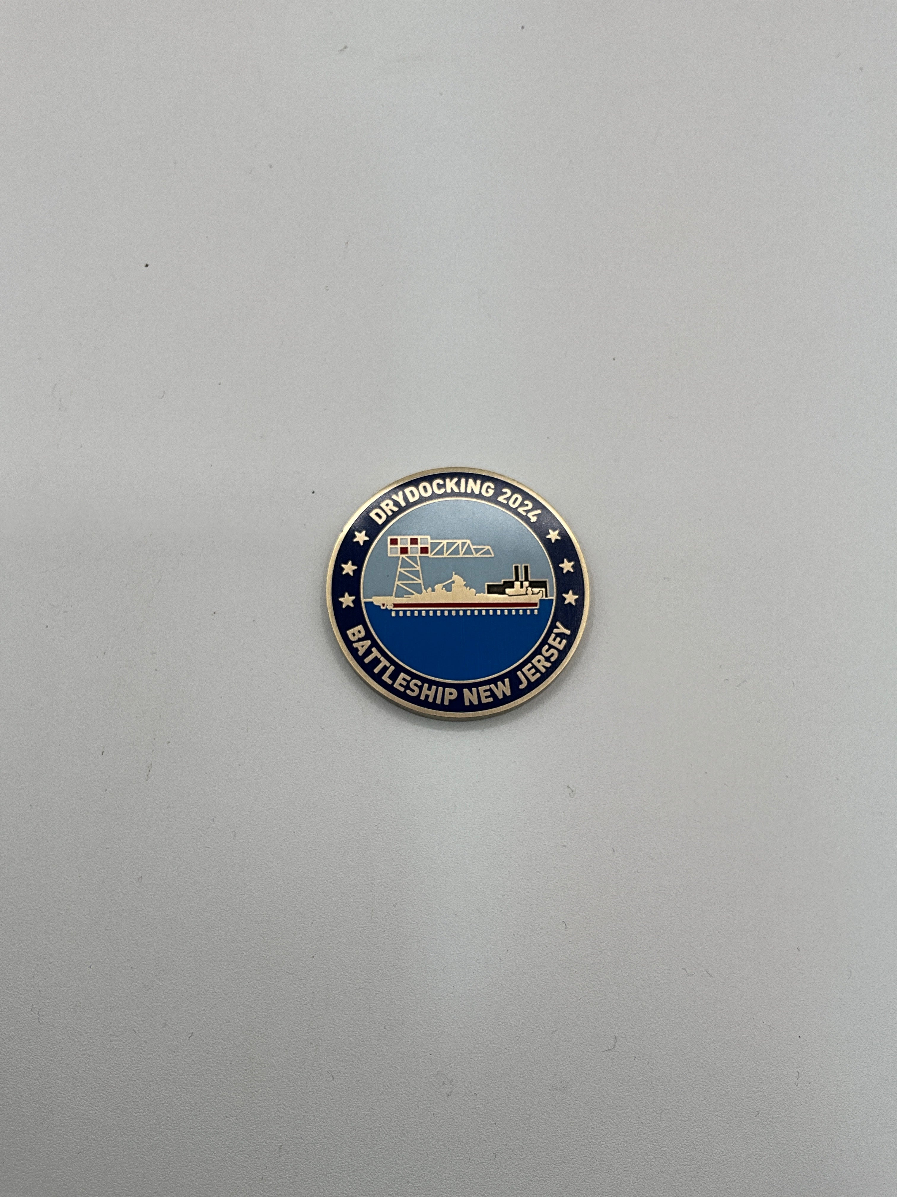 Battleship Dry Dock Challenge Coin