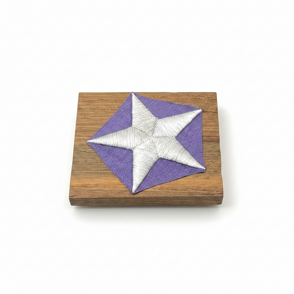 Battleship New Jersey BB-62 Modern Teak Magnet With Star