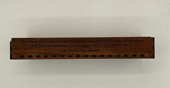 Battleship New Jersey BB-62 Modern Teak: Cribbage Game