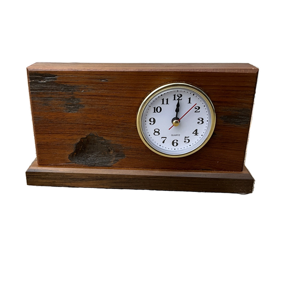 Battleship New Jersey Teak Clock