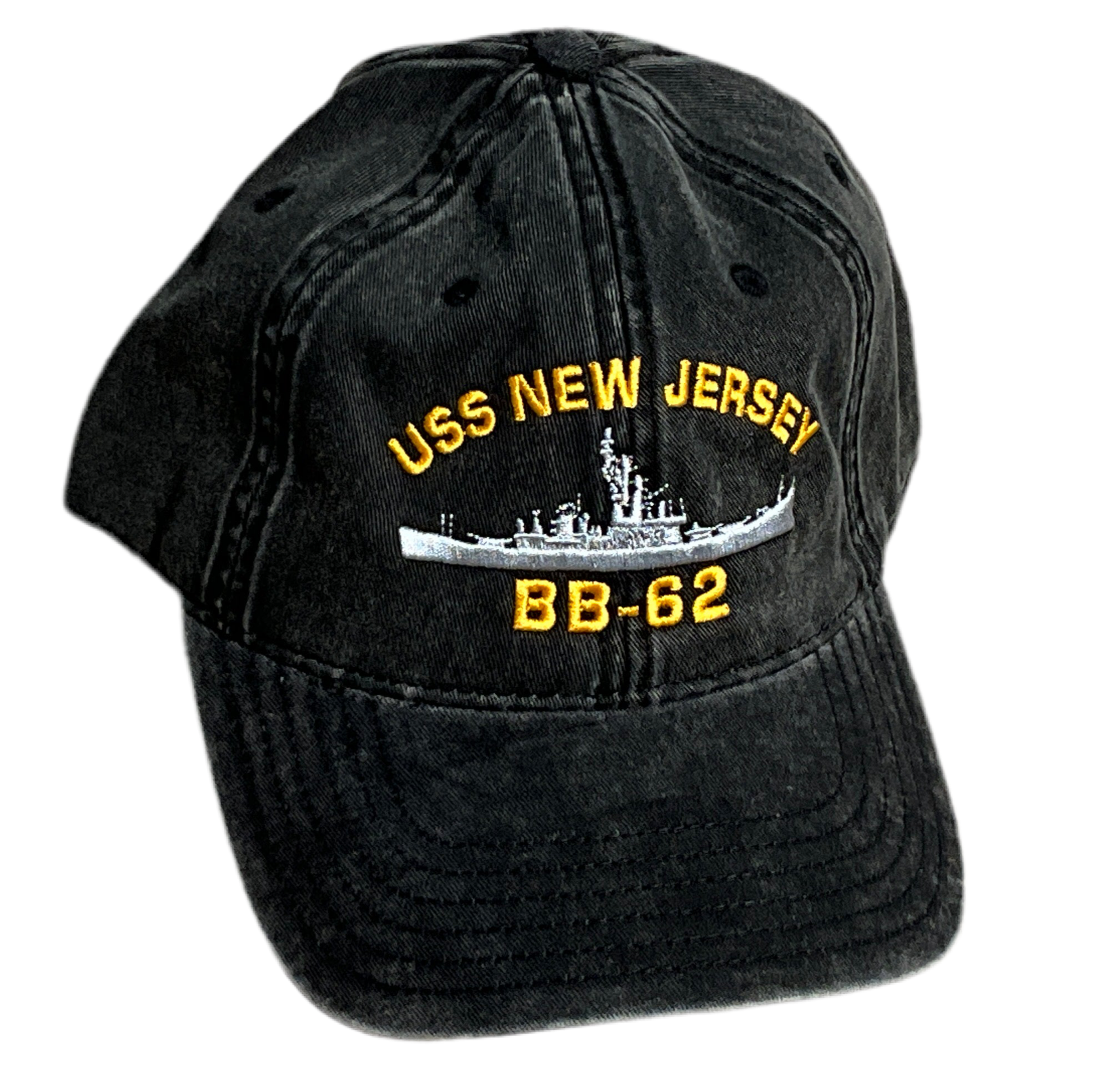 USS New Jersey BB-62 – Black Denim Dad Cap